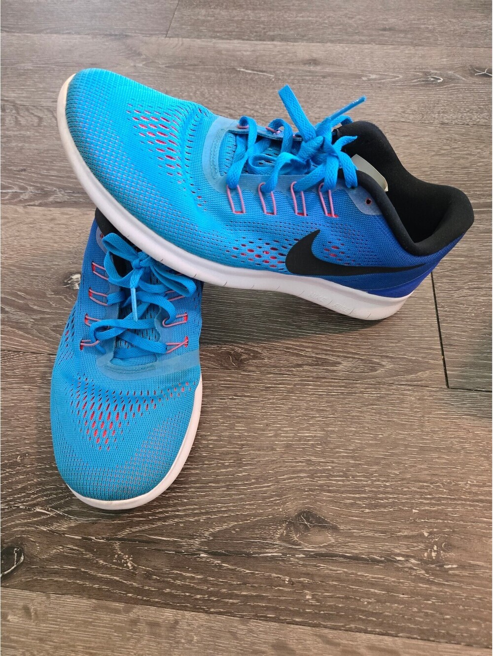 Nike Free RN 2017 831509-404 Blue Black Womens 8.5 Running Shoes